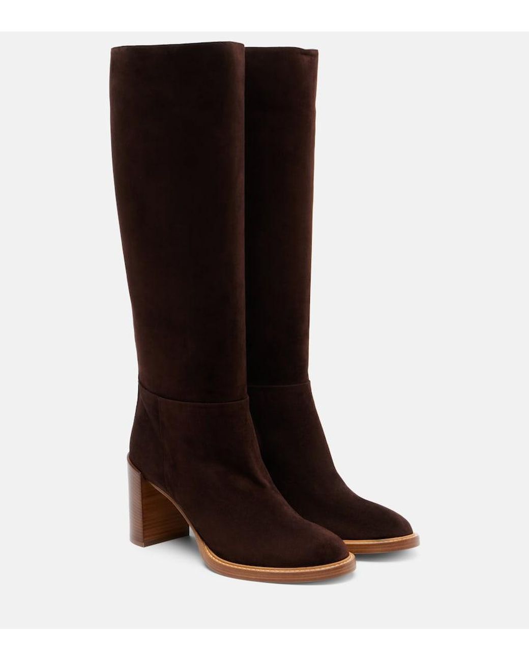 Gabriela Hearst Brown Bocca Suede Knee-High Boots