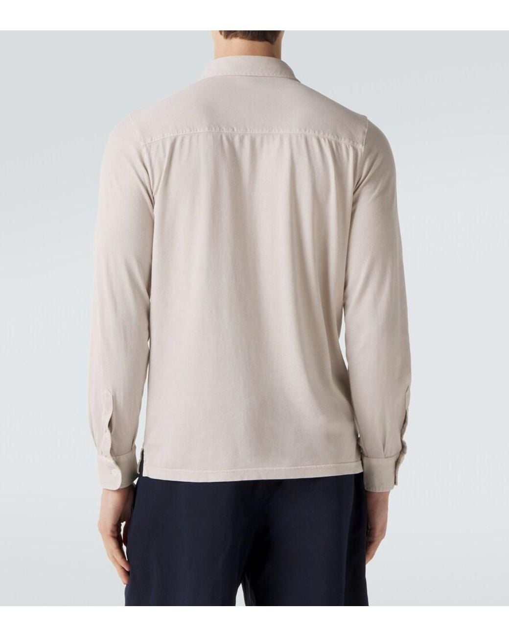Fedeli Natural Cotton Jersey Shirt for men