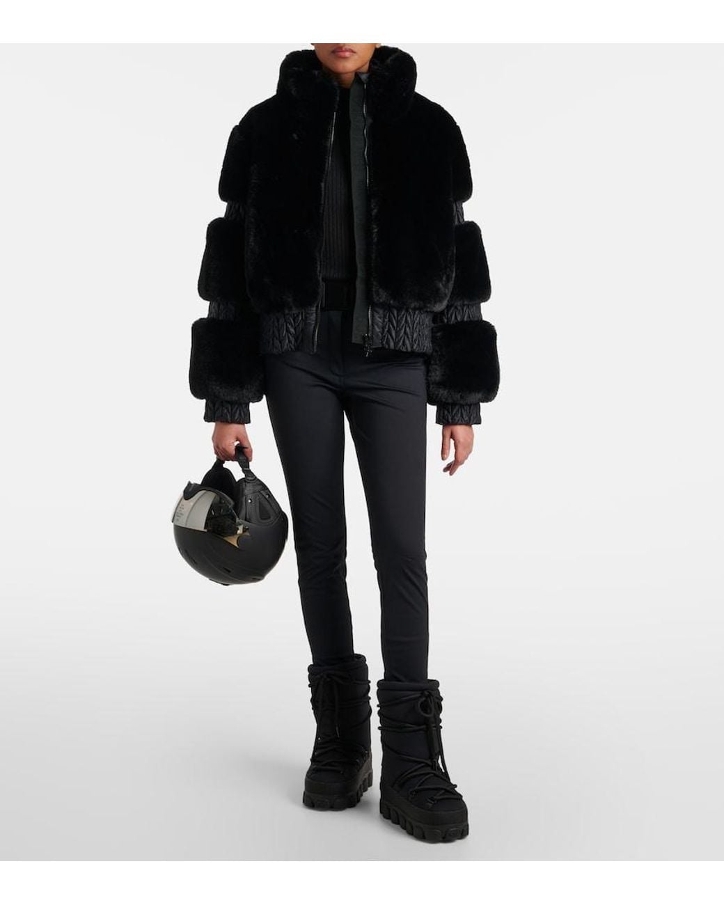 Goldbergh Black Furry Ski Jacket