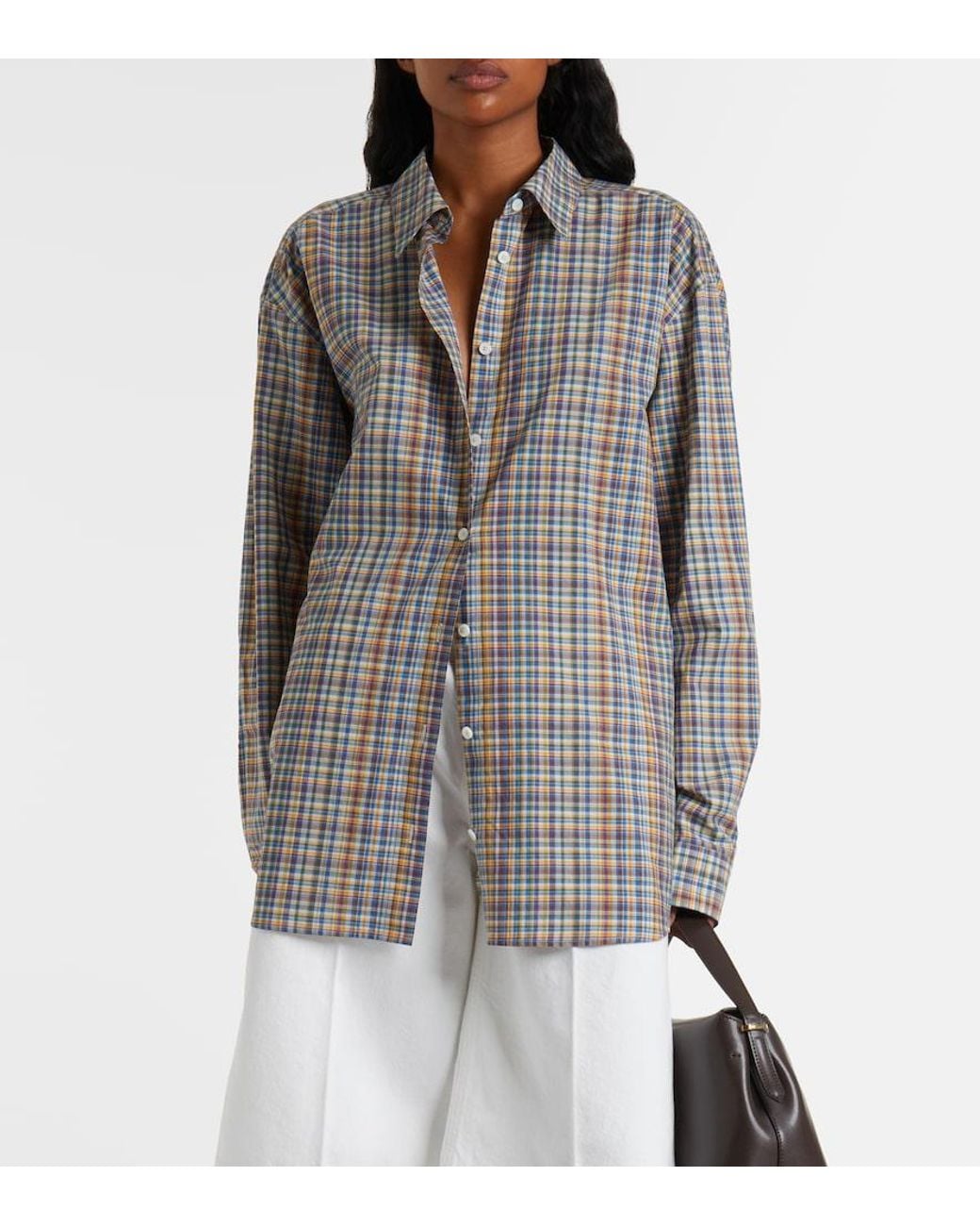 Totême Multicolor Plaid Cotton Poplin Shirt