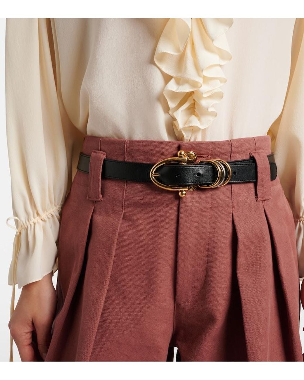 Chloé Black Bracelet Leather Belt