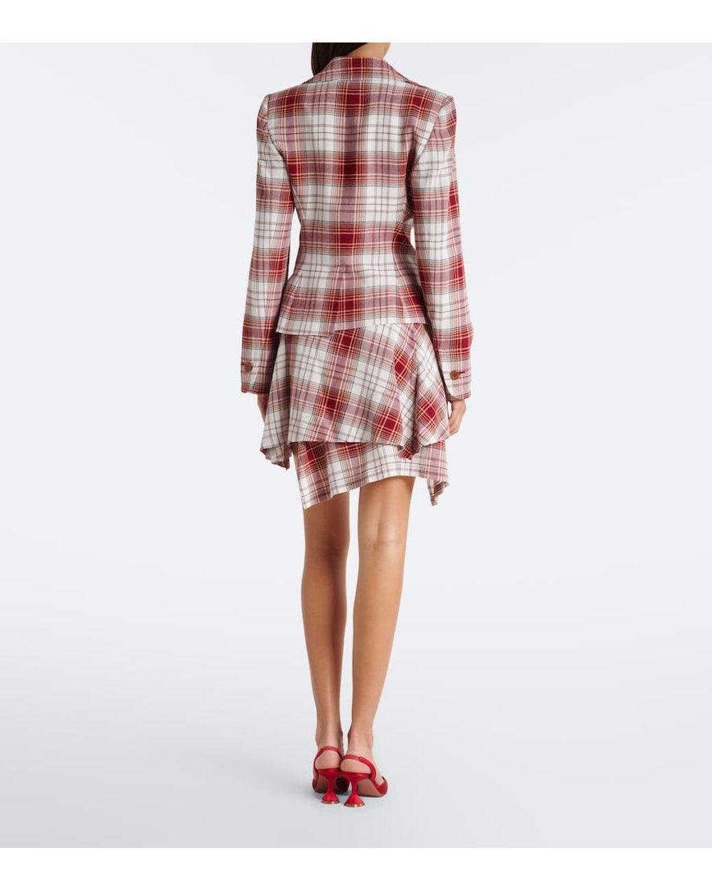 Vivienne Westwood Red Marta Tartan Crepe Miniskirt