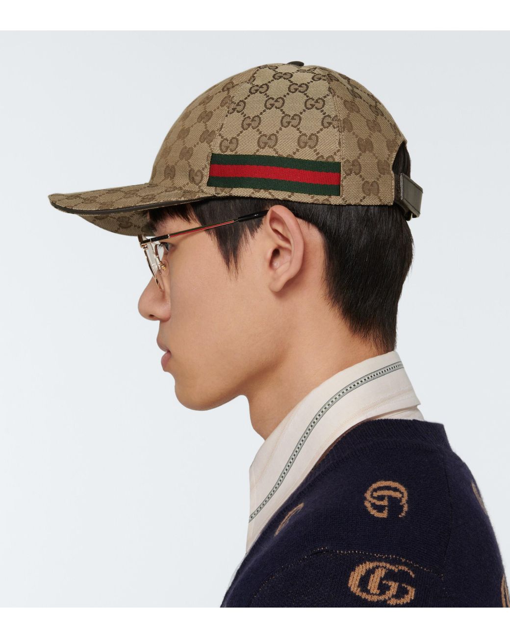 Gucci Cotton GG Web Stripe Baseball Cap in Cocoa (Brown) for Men - Save 24%  | Lyst
