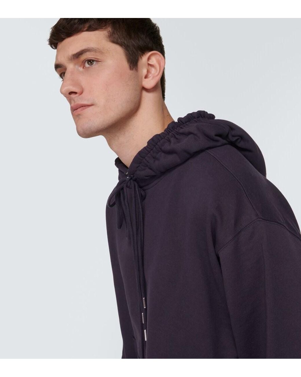 Sudadera Con Capucha De Jersey De Algodon Dries Van Noten de hombre de color Blue