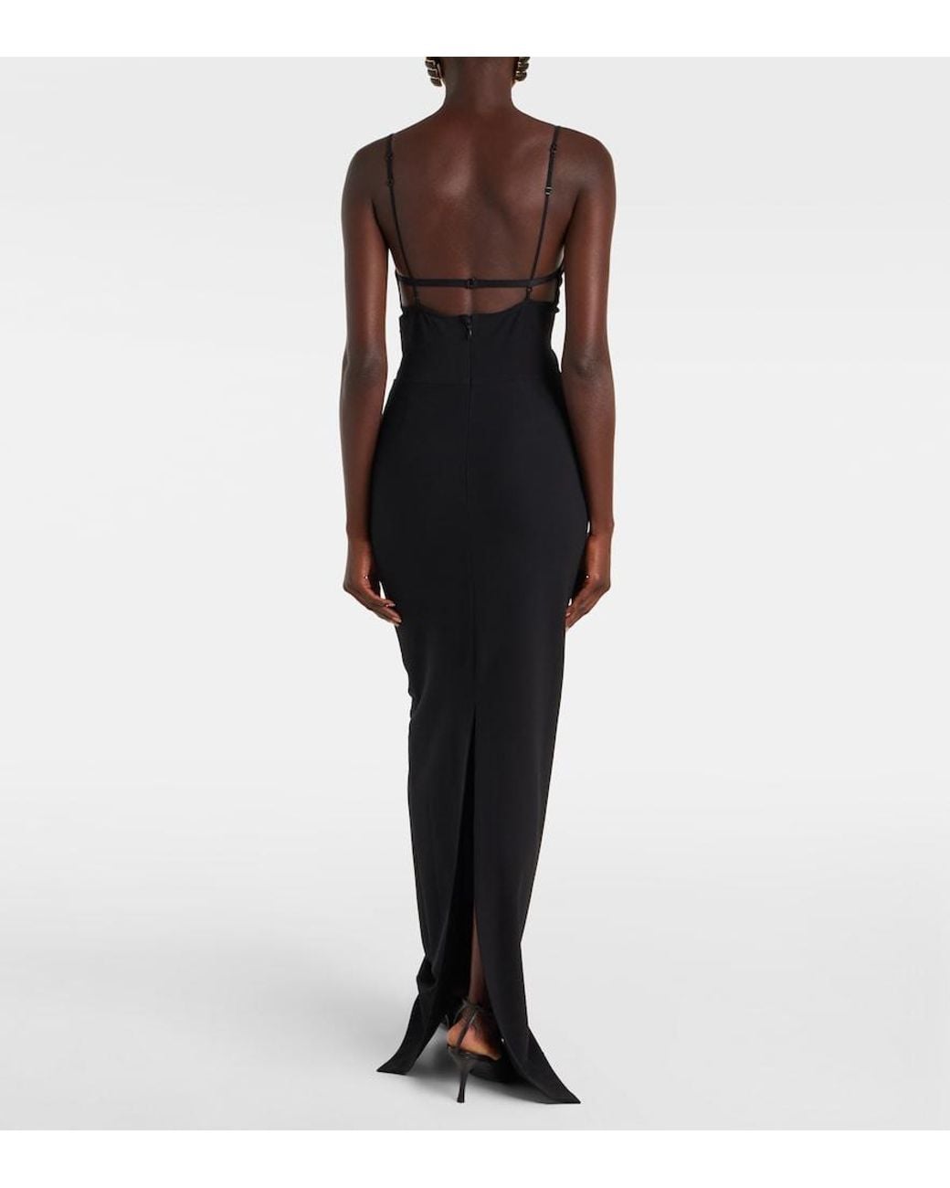 Nensi Dojaka Black Cutout Gown