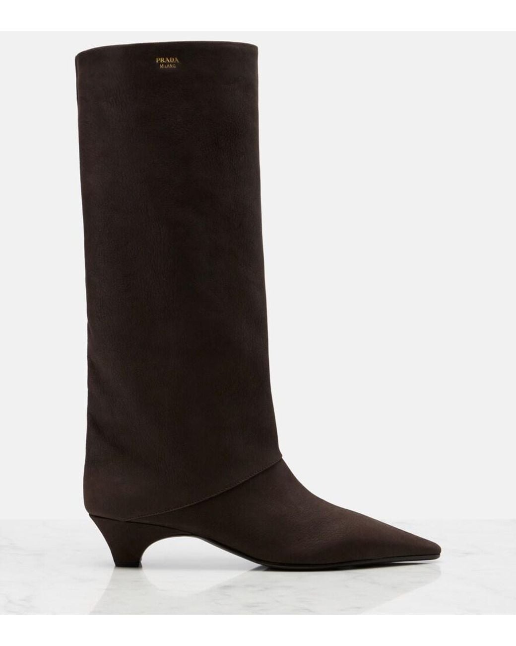 Prada Black Stiefel Aus Leder