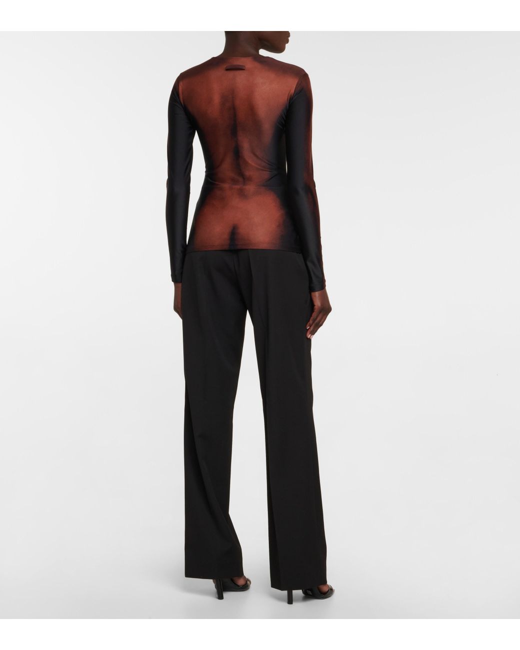 Jean Paul Gaultier X Lotta Volkova Printed Long-sleeve Top