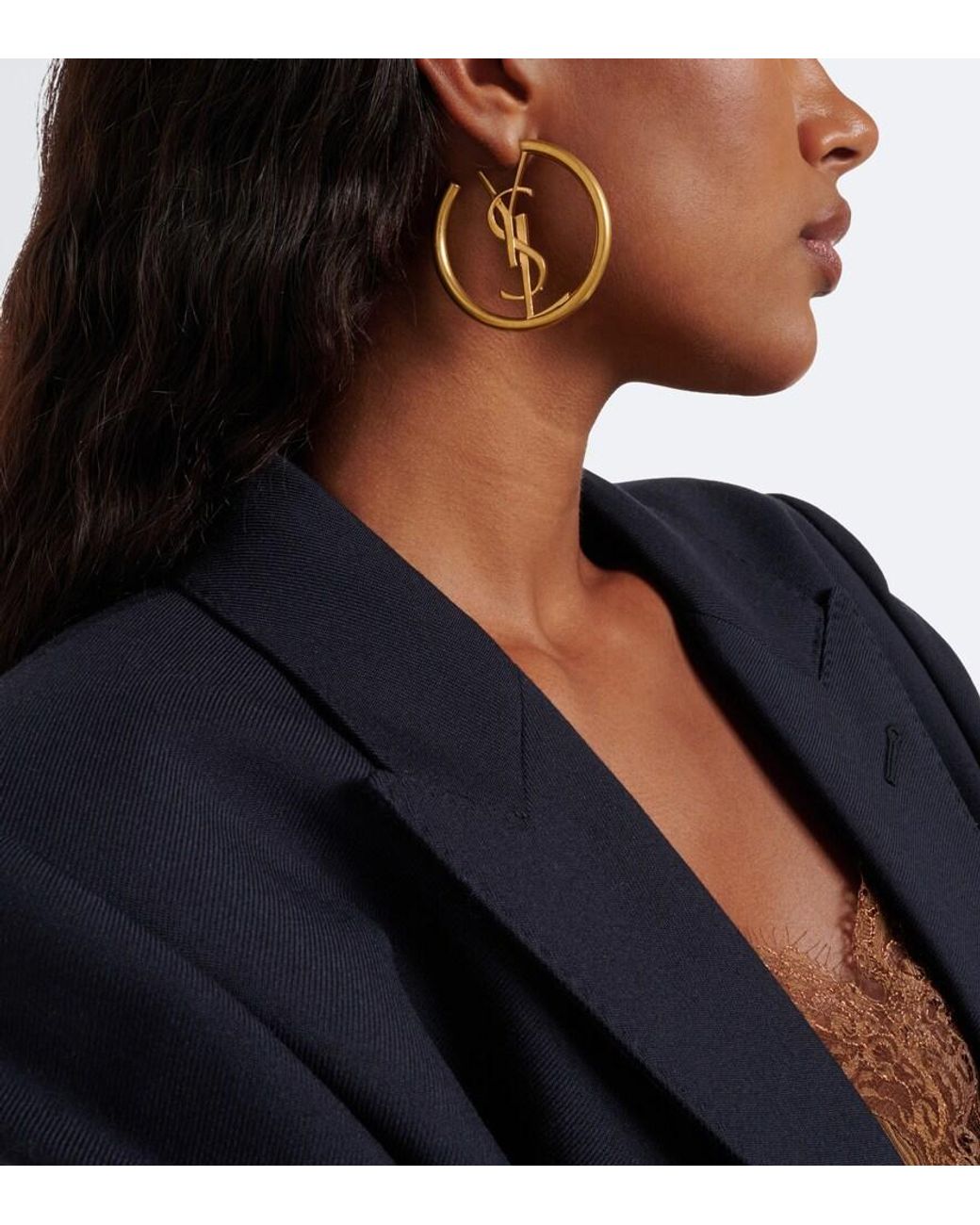 Saint Laurent Metallic Ohrringe Cassandre