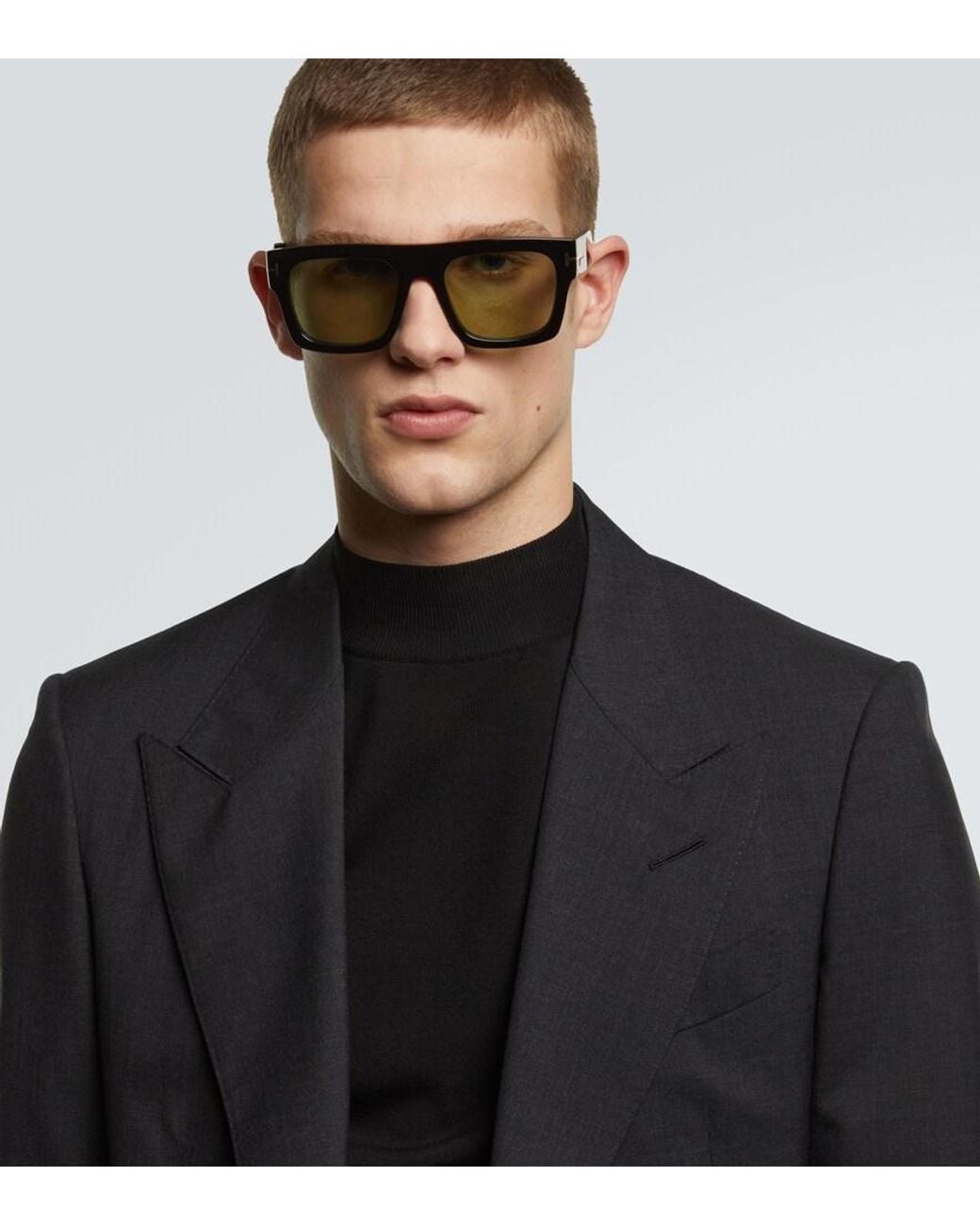 Tom Ford Eckige Sonnenbrille Fausto in Brown für Herren