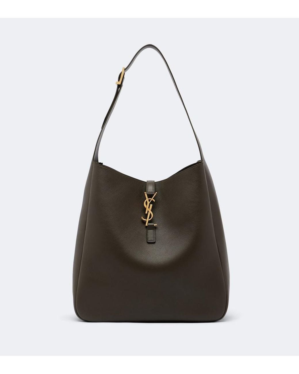Saint Laurent Black Le 5 A 7 Supple Large Leather Shoulder Bag