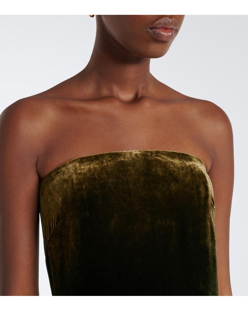 Ralph Lauren Black Velvet Bustier Gown