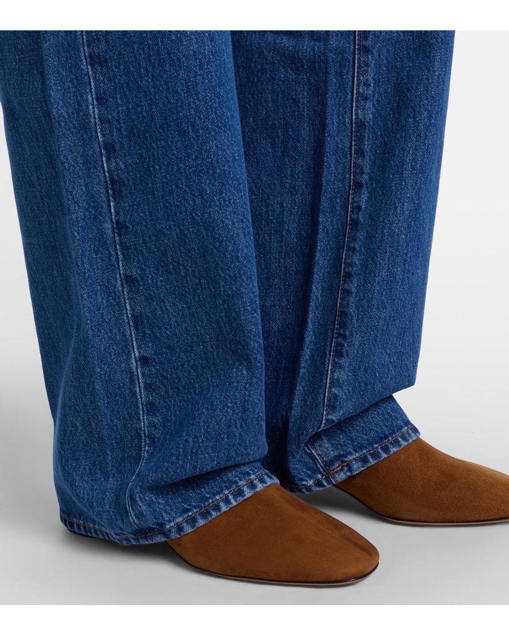 7 For All Mankind Blue Tess Straight Jeans