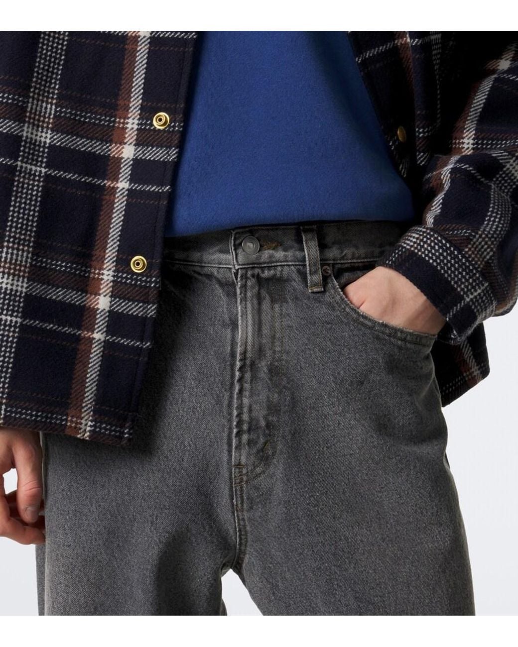 A.PRESSE Gray Wide-Leg Jeans for men