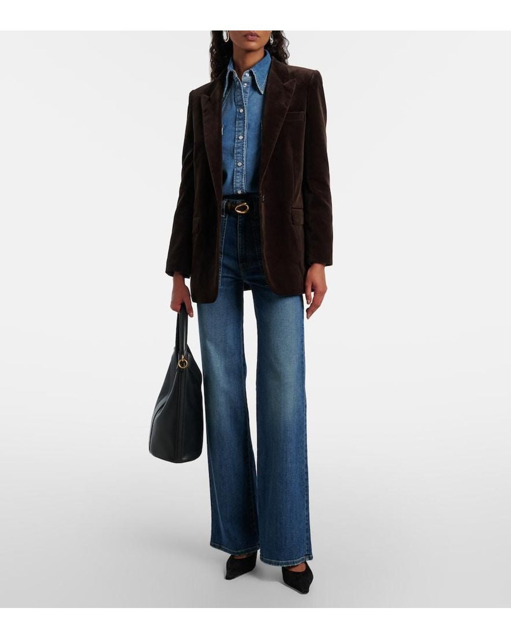 Nili Lotan Black Diane Velvet Blazer
