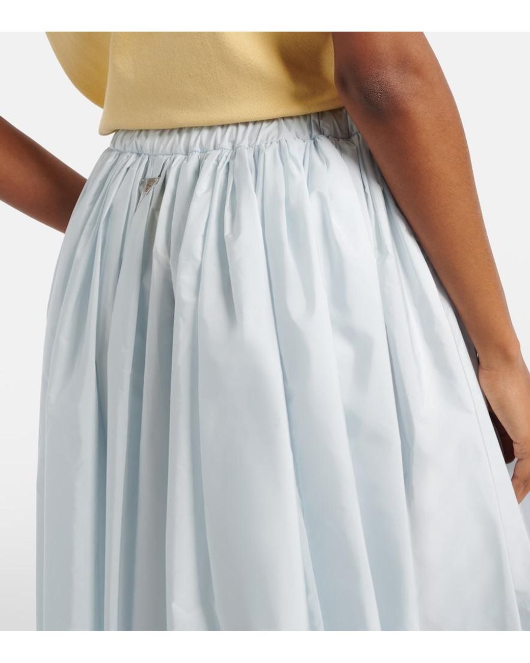 Prada Blue Re-Nylon Midi Skirt