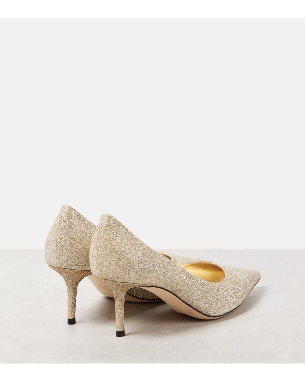 Jimmy Choo Natural Love 65 Glitter Pumps