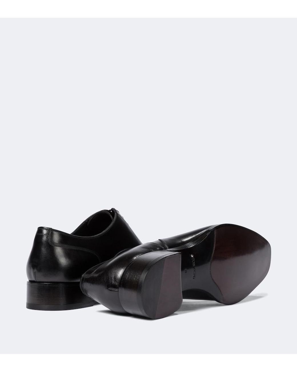 Tom Ford Black Elkan Leather Oxford Shoes for men