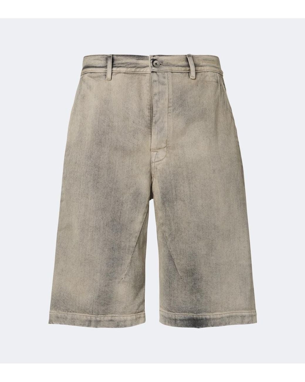 Rick Owens Gray Drkshdw Work Denim Shorts for men