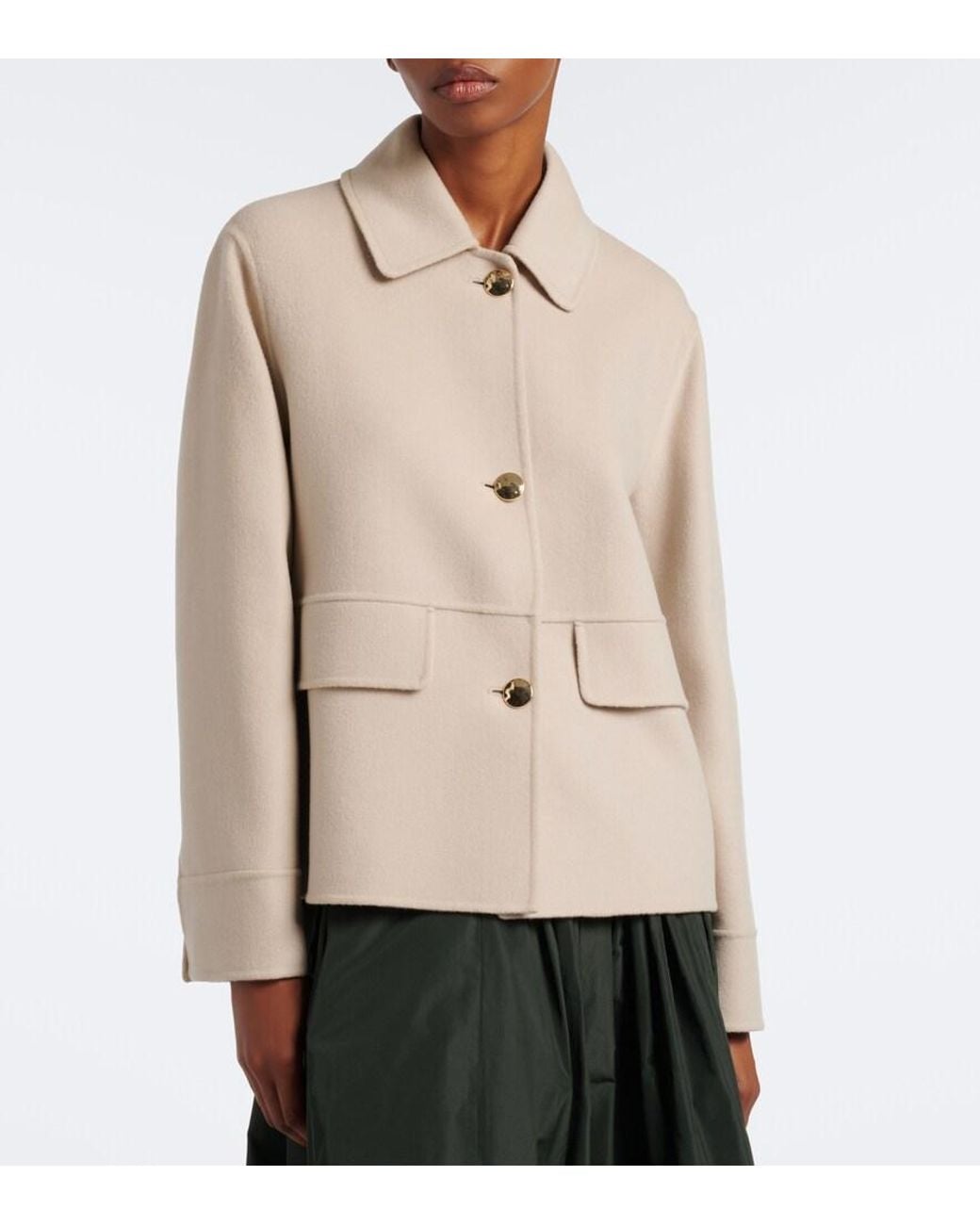 Max Mara Natural Virgin Wool Jacket