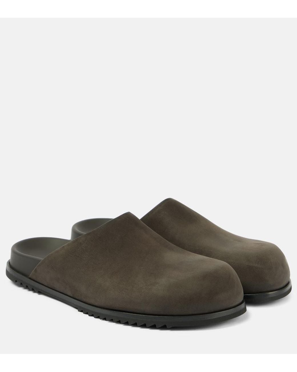 Rick Owens Brown Granola Leather Slides