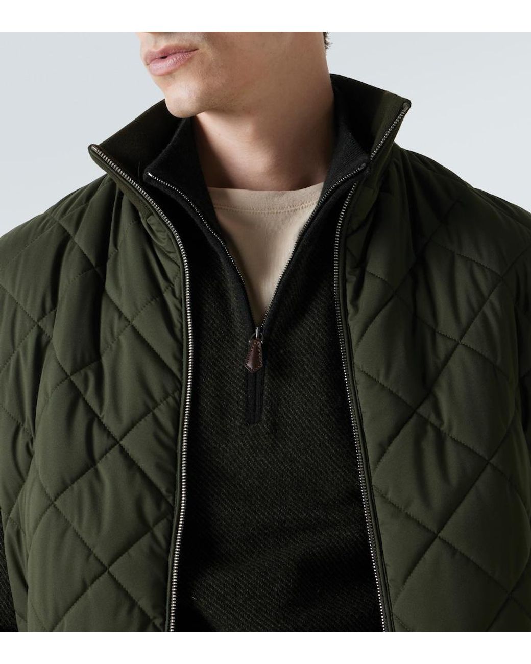 Loro Piana Black Roadster Cashmere Half-Zip Sweater for men