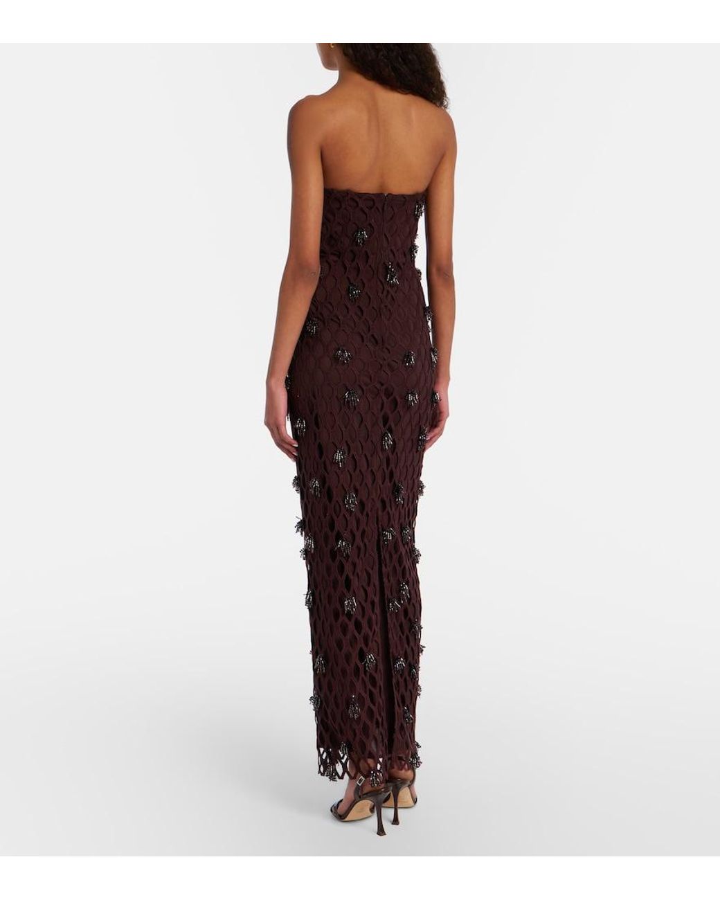 Jonathan Simkhai Purple Beaded Maxi Dress