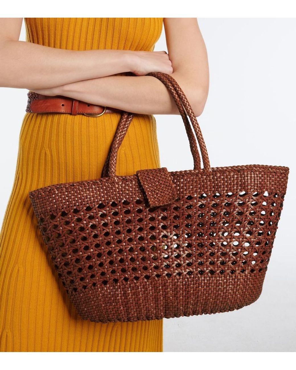 Rixo Red X Dragon Diffusion Lucine Leather Tote Bag