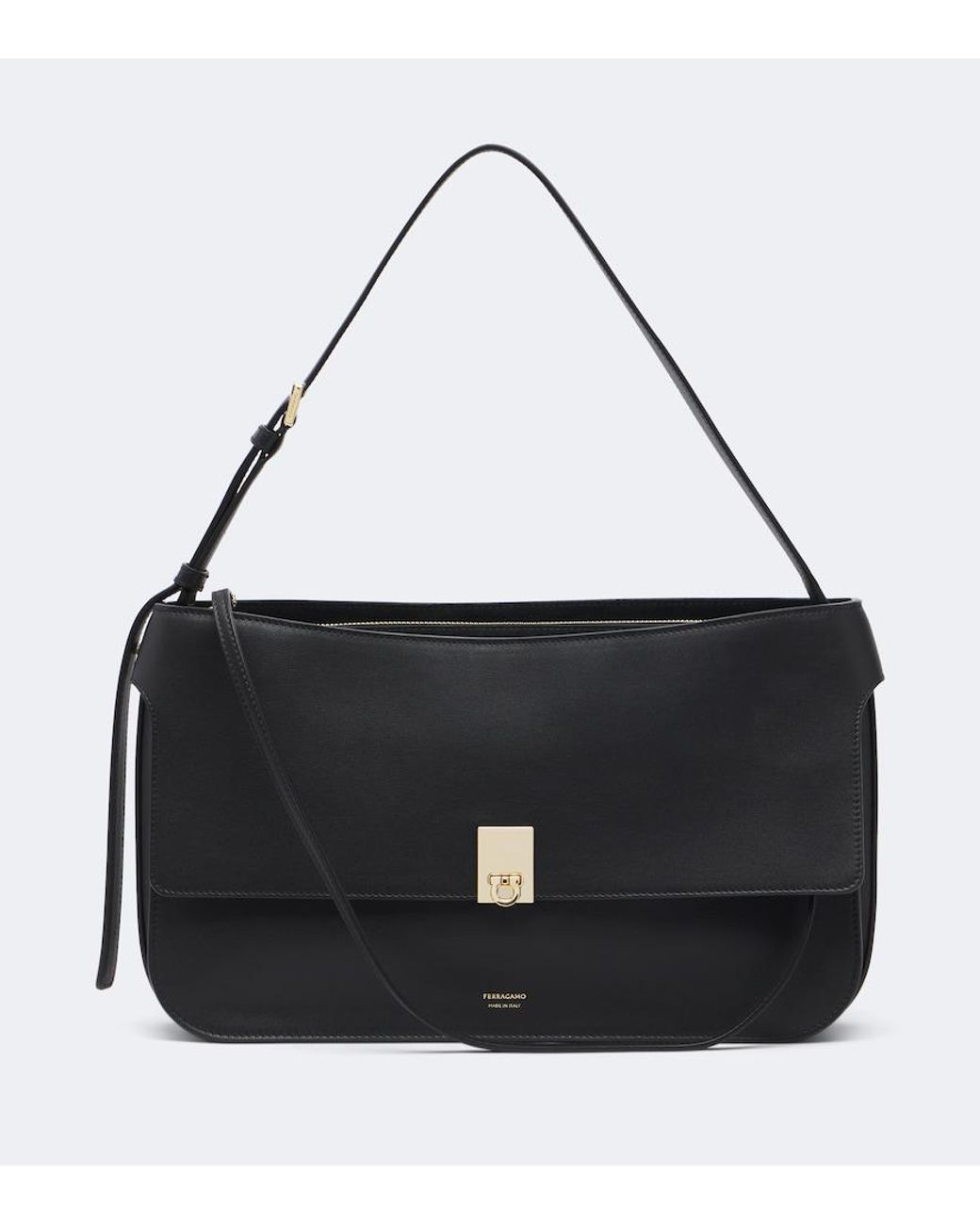 Ferragamo Black Cara Medium Leather Shoulder Bag
