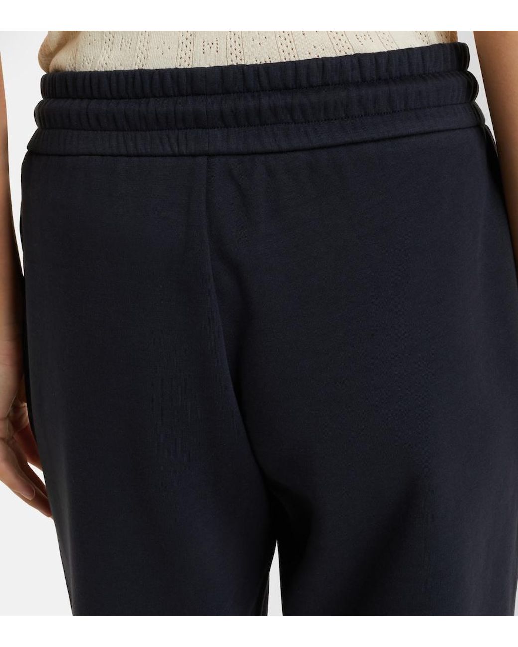Moncler Blue Cotton-Blend Sweatpants