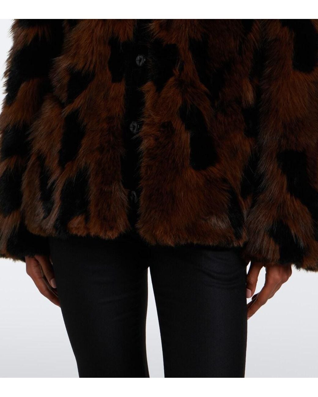 Blazé Milano Black Chausie Leopard-Print Jacket