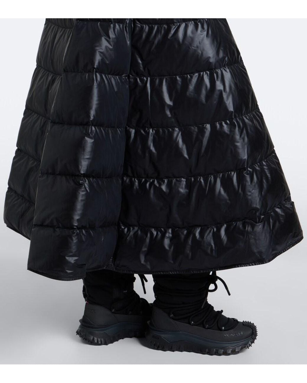 Moncler Black Quilted Down Skirt