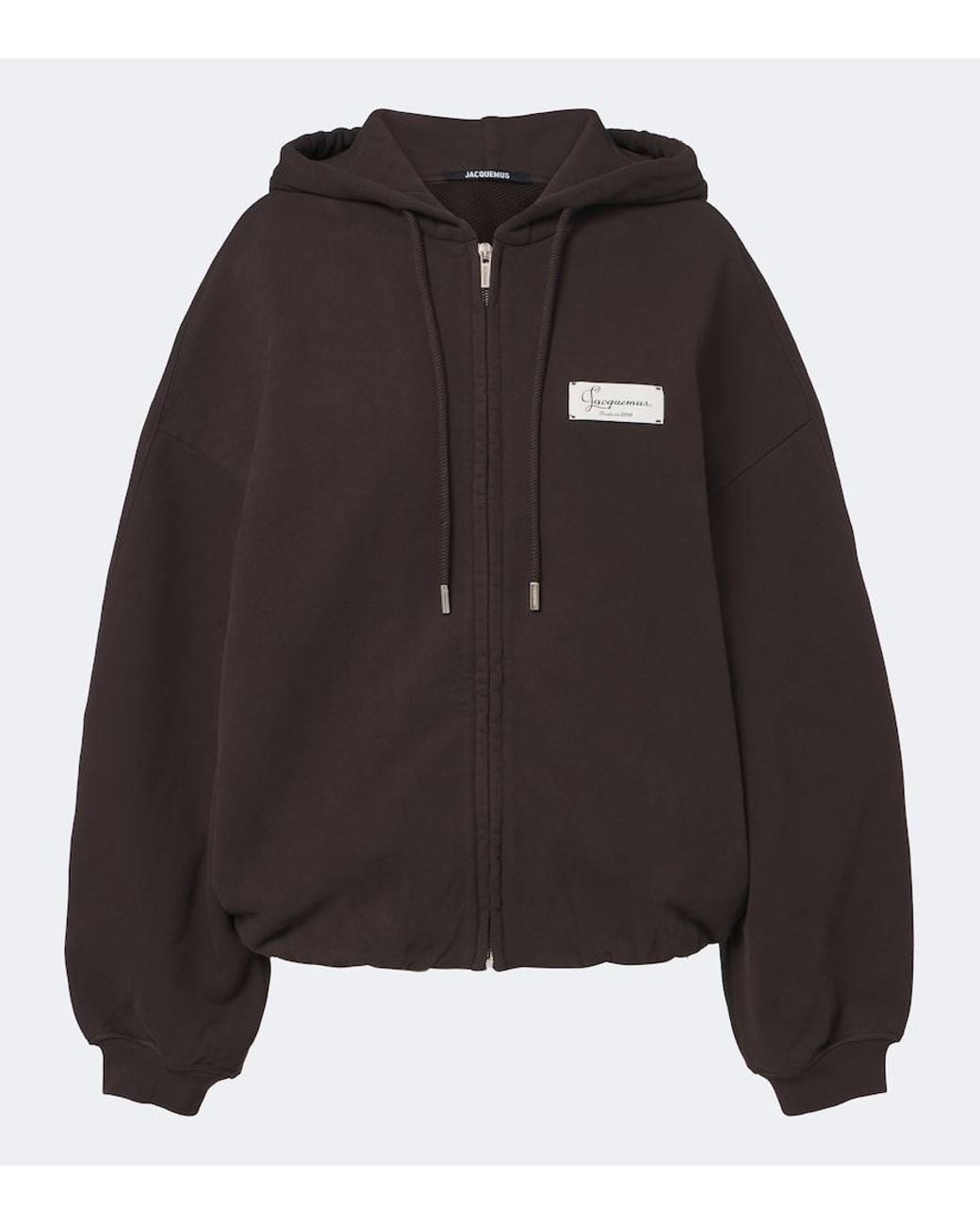 Jacquemus Black Corso Cotton Fleece Zip-Up Hoodie
