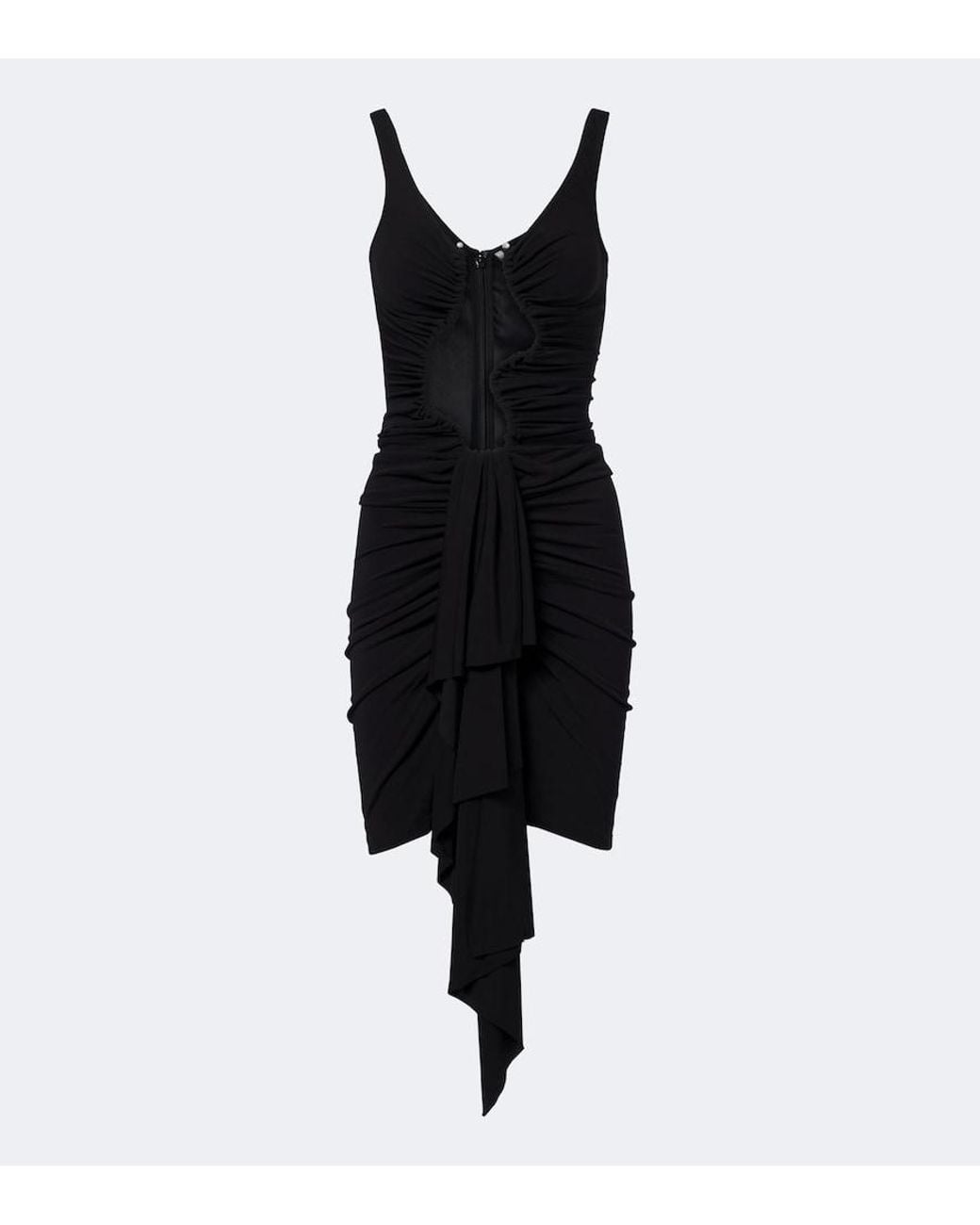 Christopher Esber Black Salacia Ruched Jersey Minidress