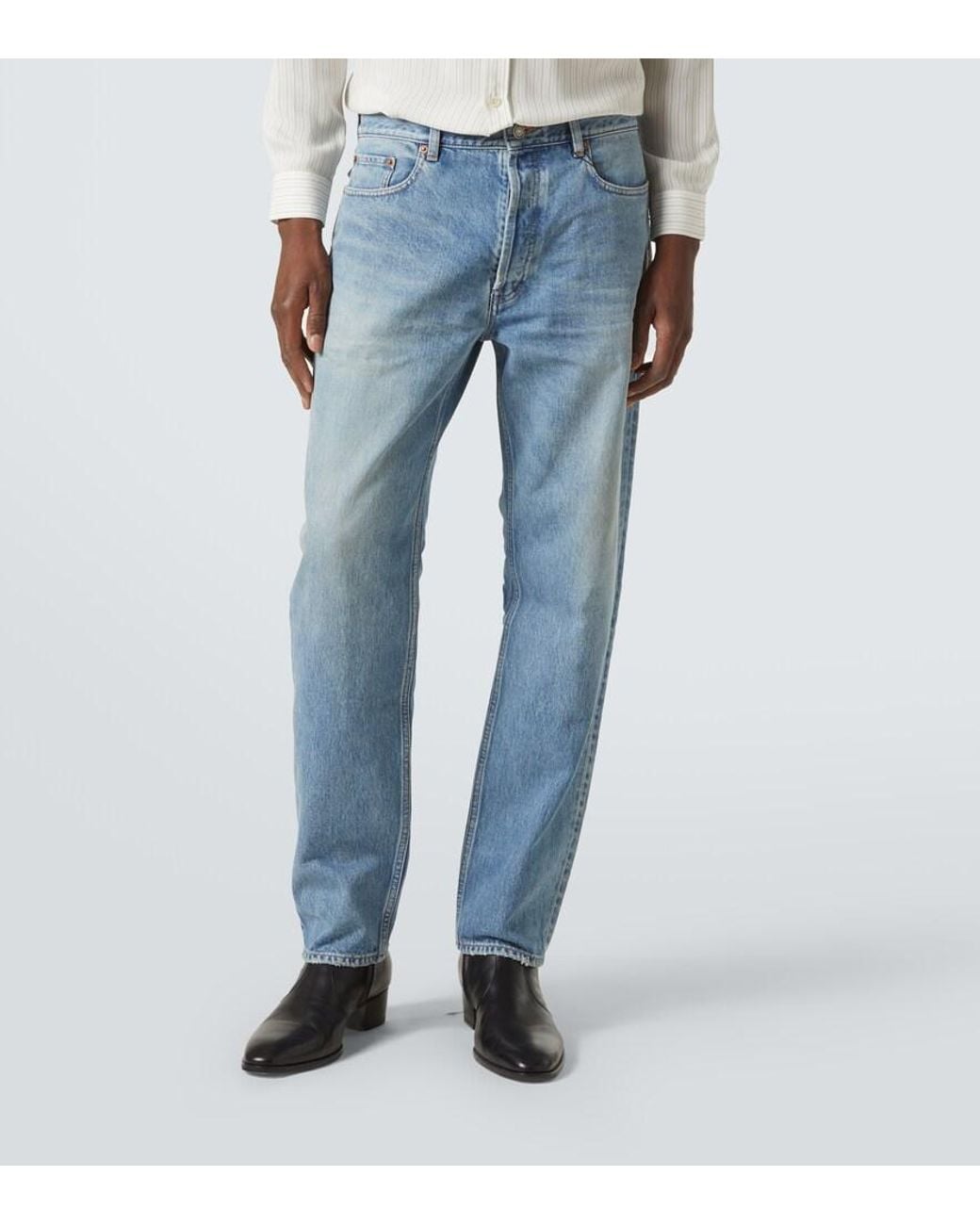 Saint Laurent Blue Mick Straight Jeans for men