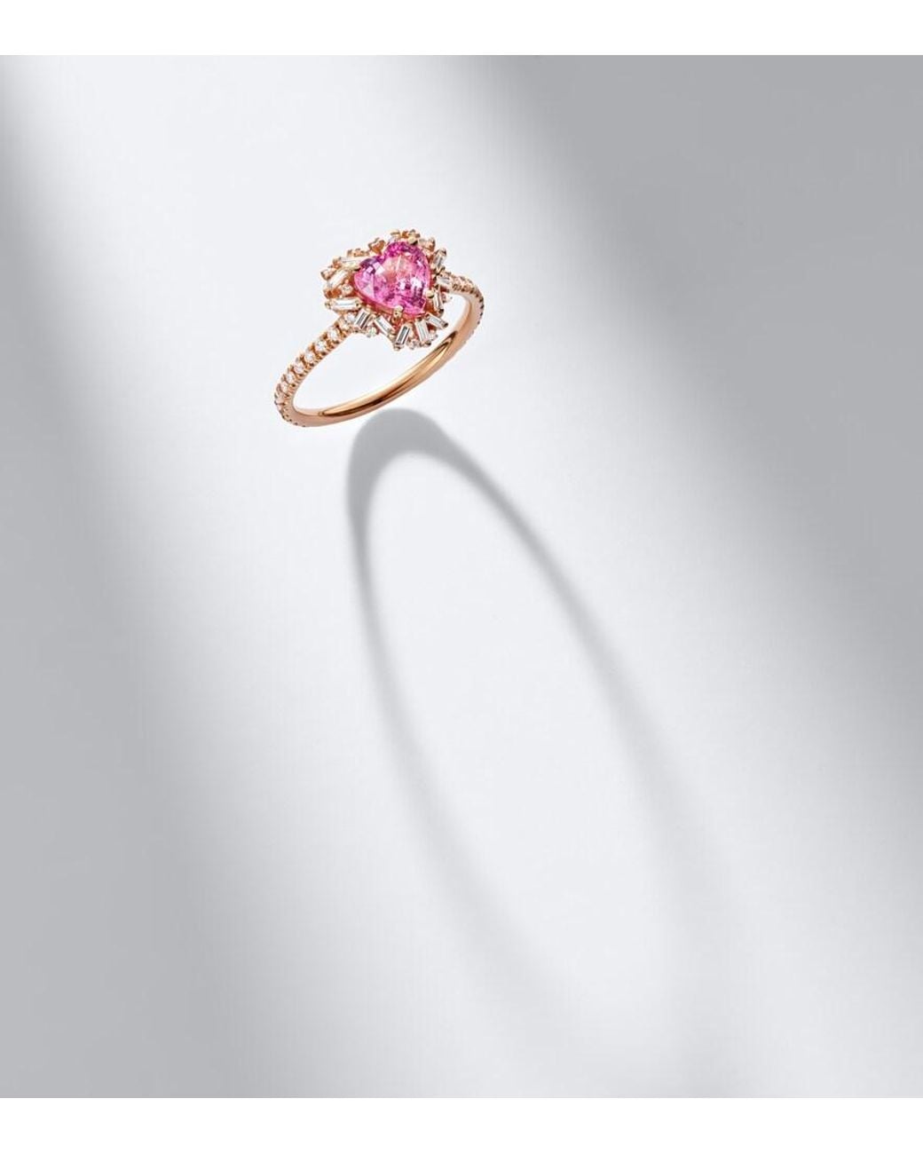 Suzanne Kalan Pink 18Kt Rose Ring With Sapphire And Diamonds