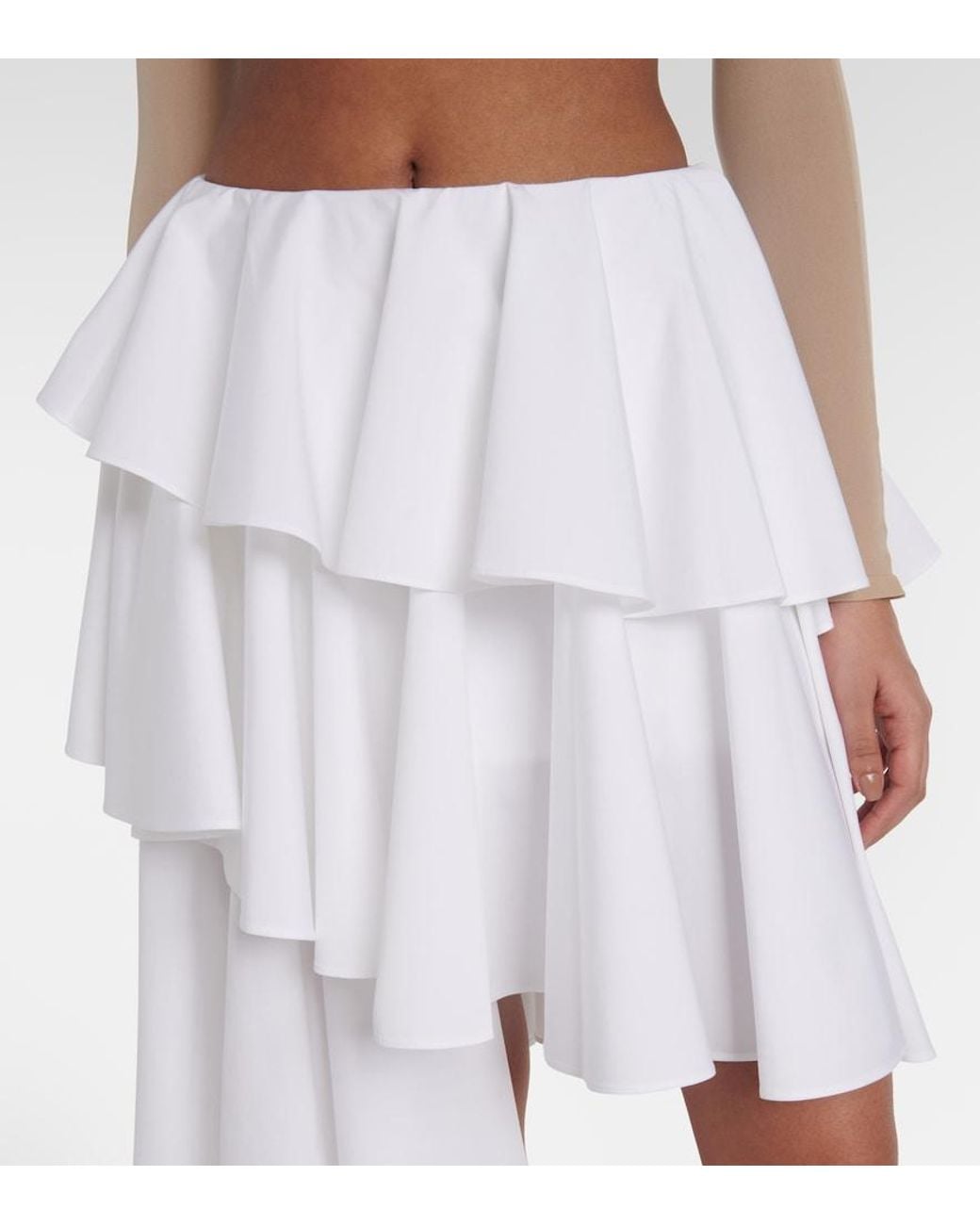 Alaïa White Asymmetric Skirt