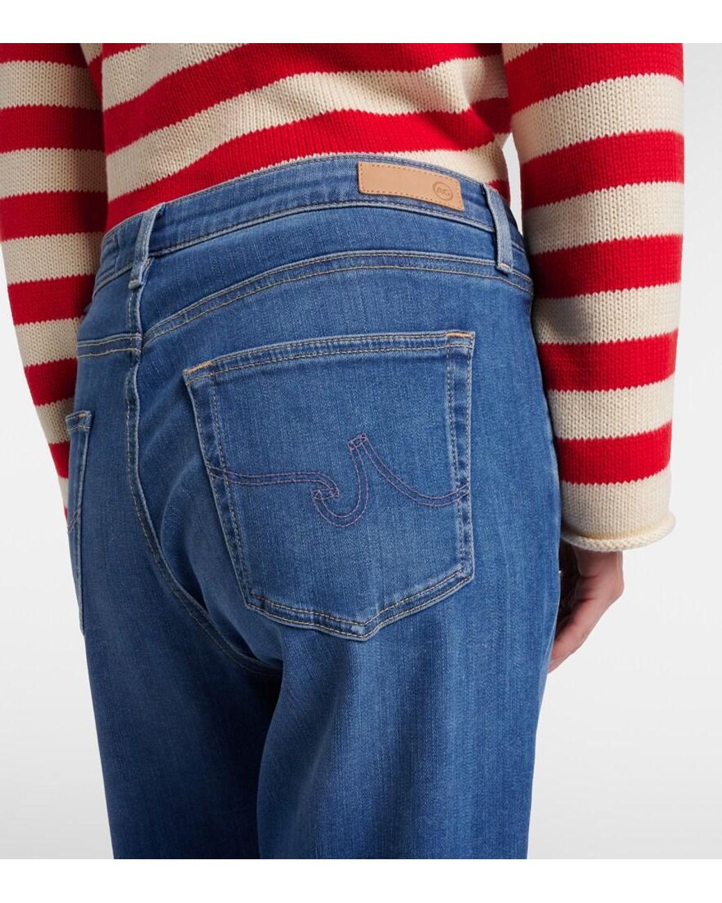AG Jeans Blue Girlfriend Straight Jeans