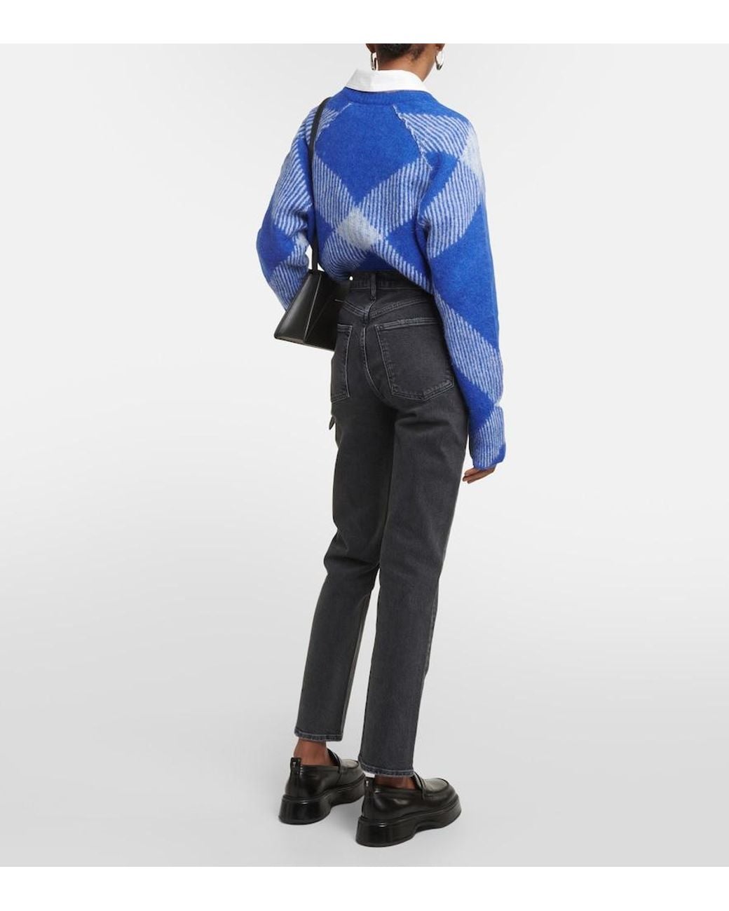 Agolde Gray Stovepipe High-Rise Slim Jeans
