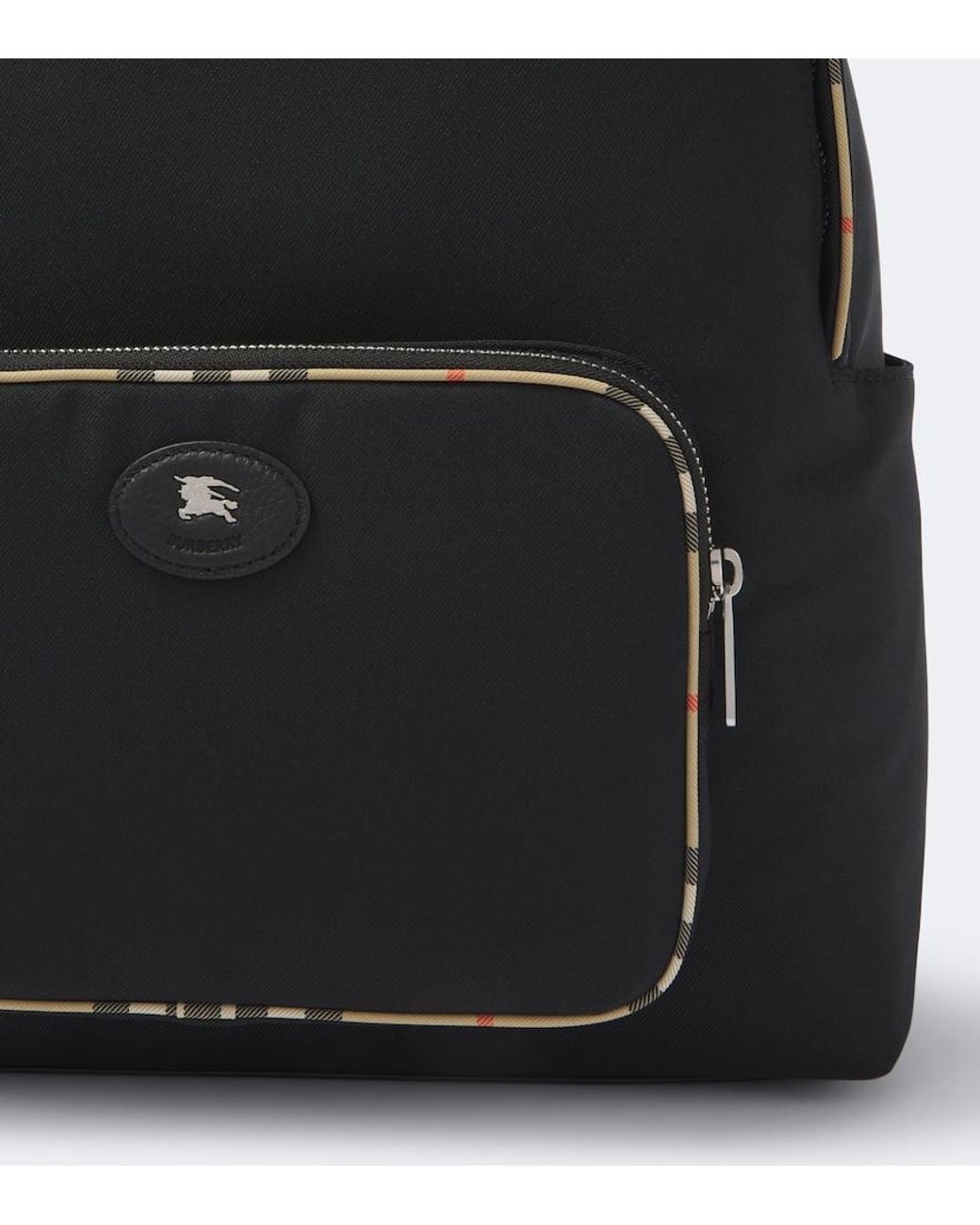 Burberry Black Check Backpack for men