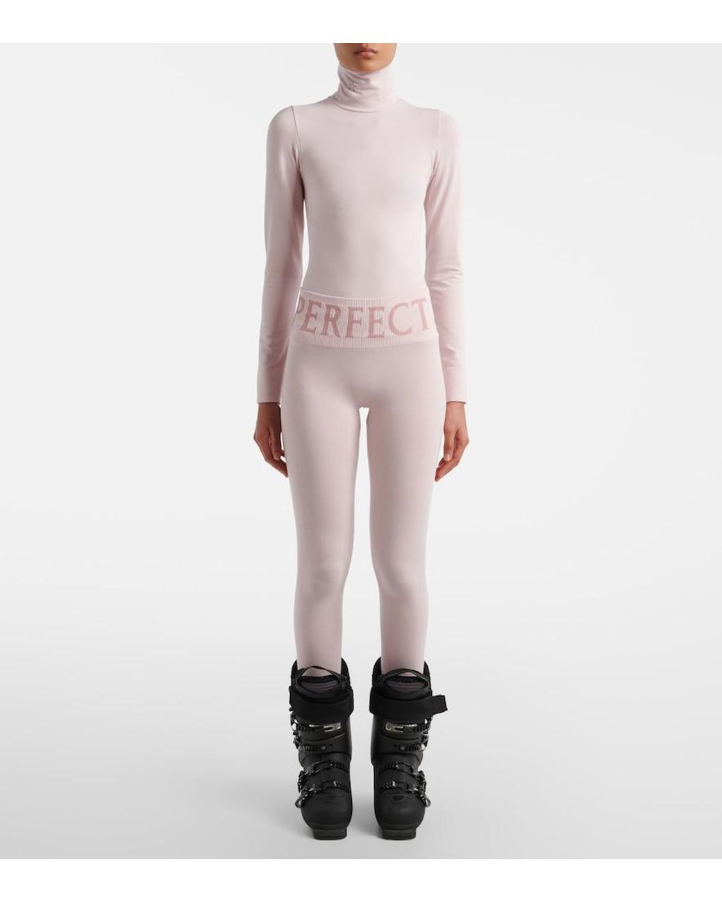 Perfect Moment Pink Perfect Logo Jacquard Leggings