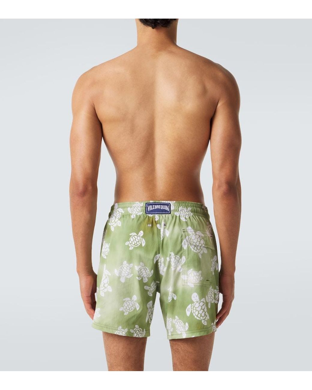 Vilebrequin Green Printed Swim Trunks for men