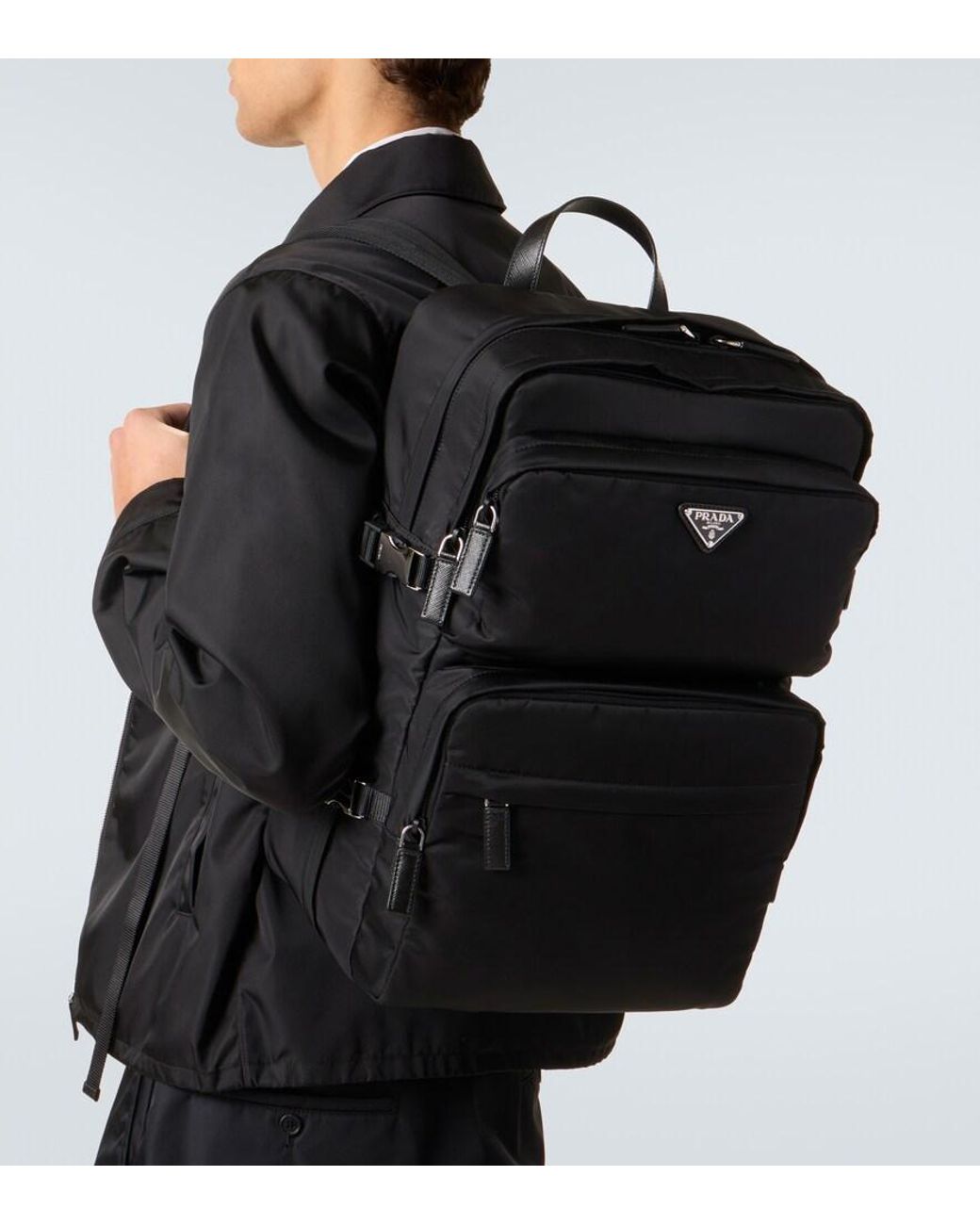 Prada Black Re-Nylon Backpack for men
