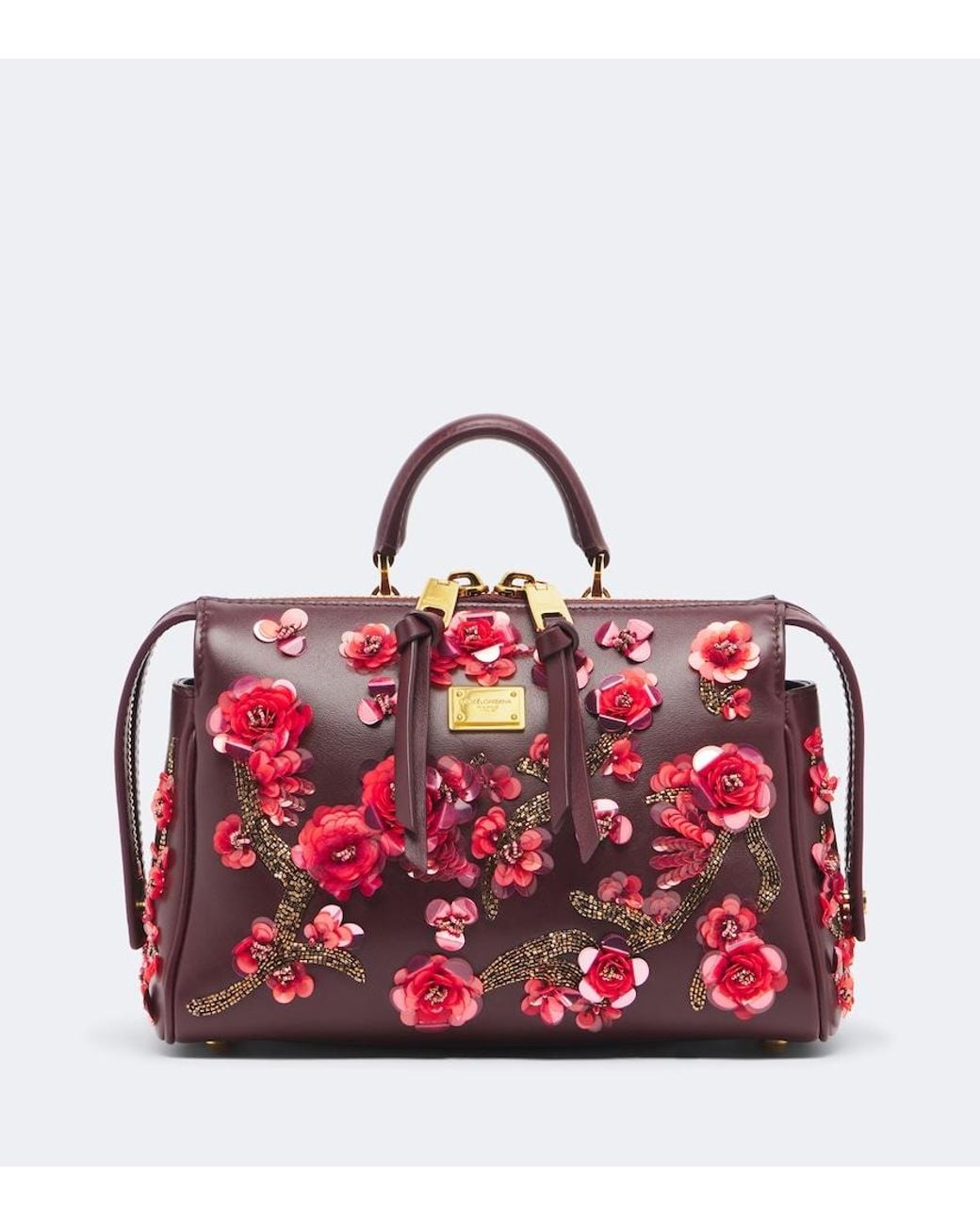 Dolce & Gabbana Red Vittoria Medium Leather Top-Handle Bag