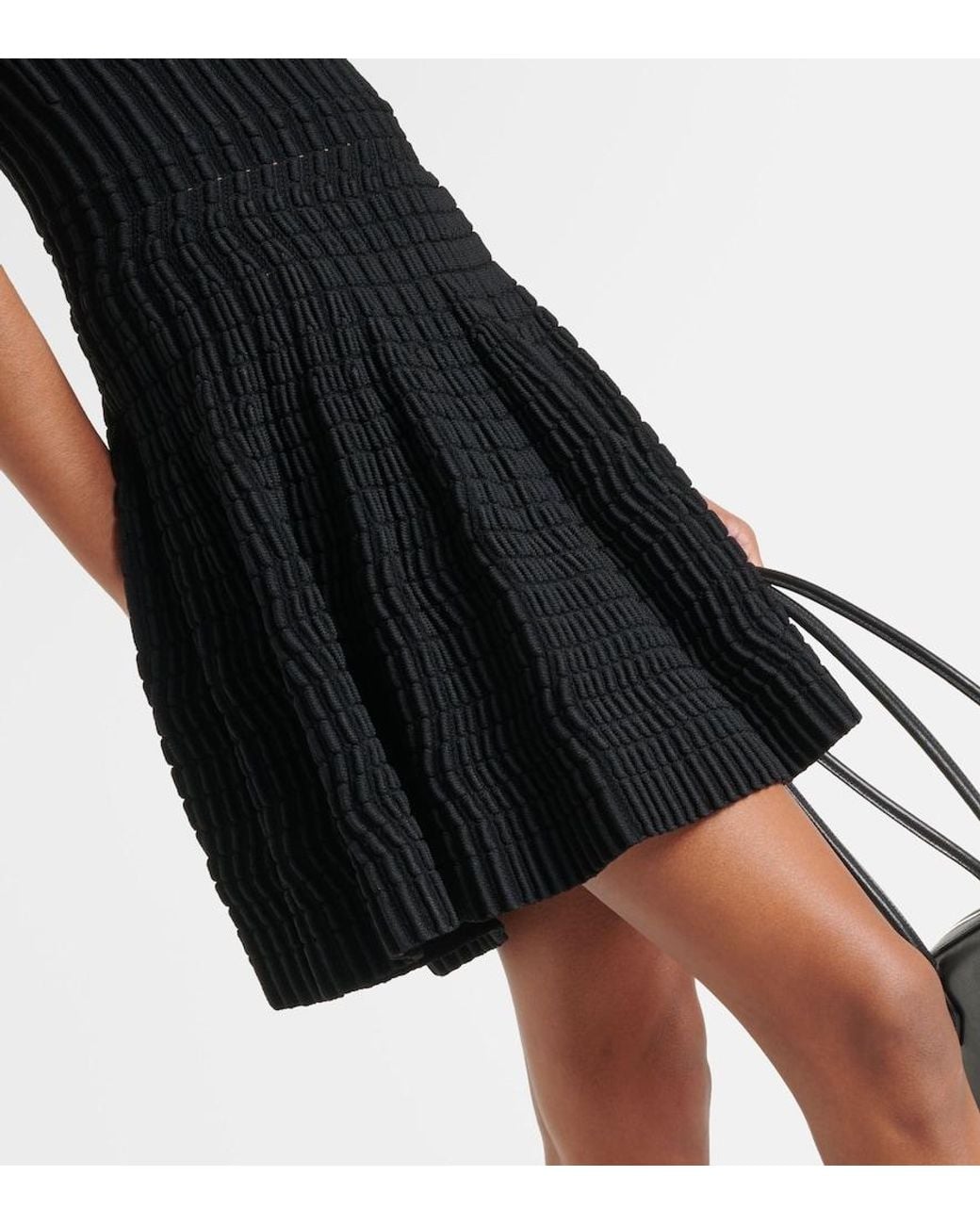 Alaïa Black Pointelle Minidress