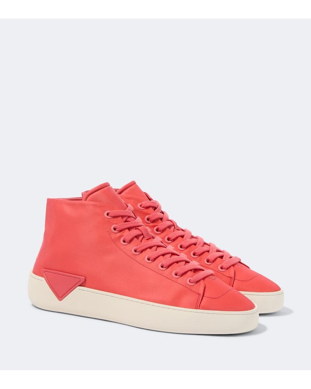 Prada Pink Re-Nylon High-Top Sneakers for men