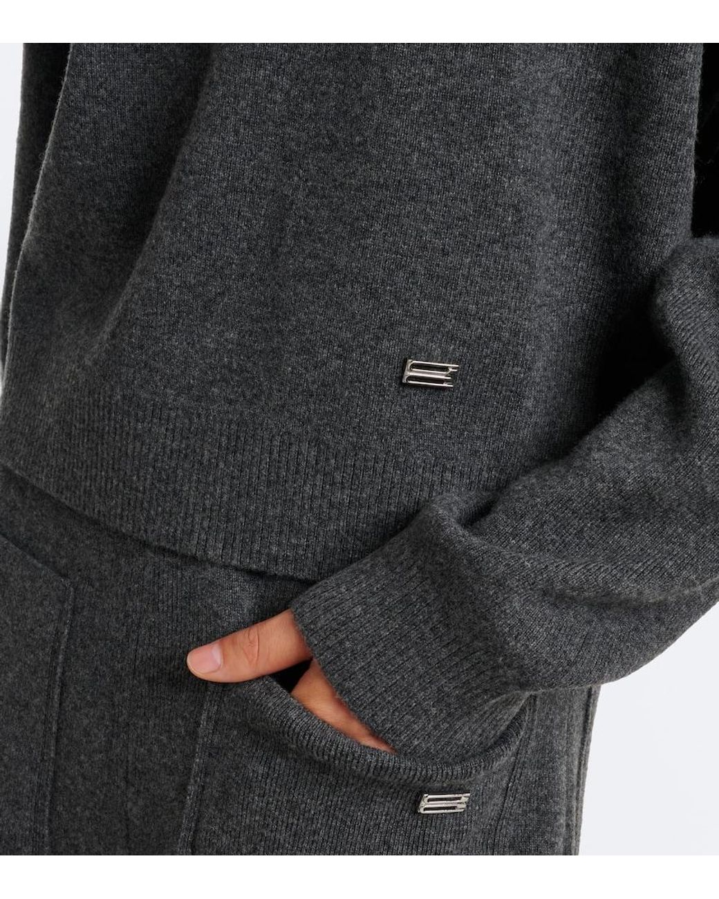 Victoria Beckham Black Wool And Cashmere Sweater