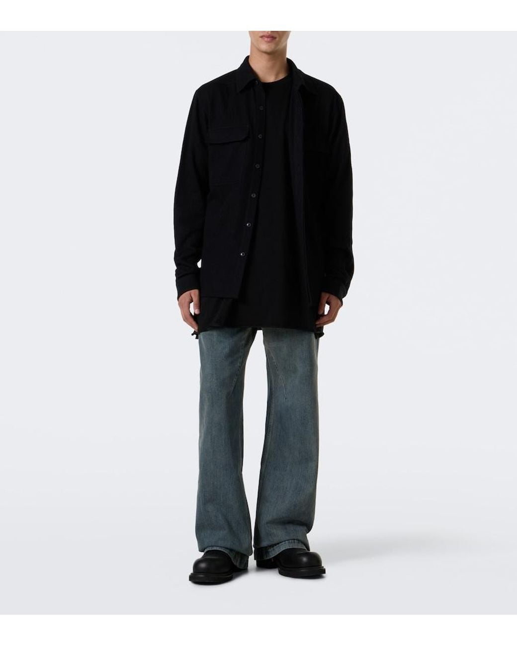 Rick Owens Gray Drkshdw Geth Wide-Leg Jeans for men