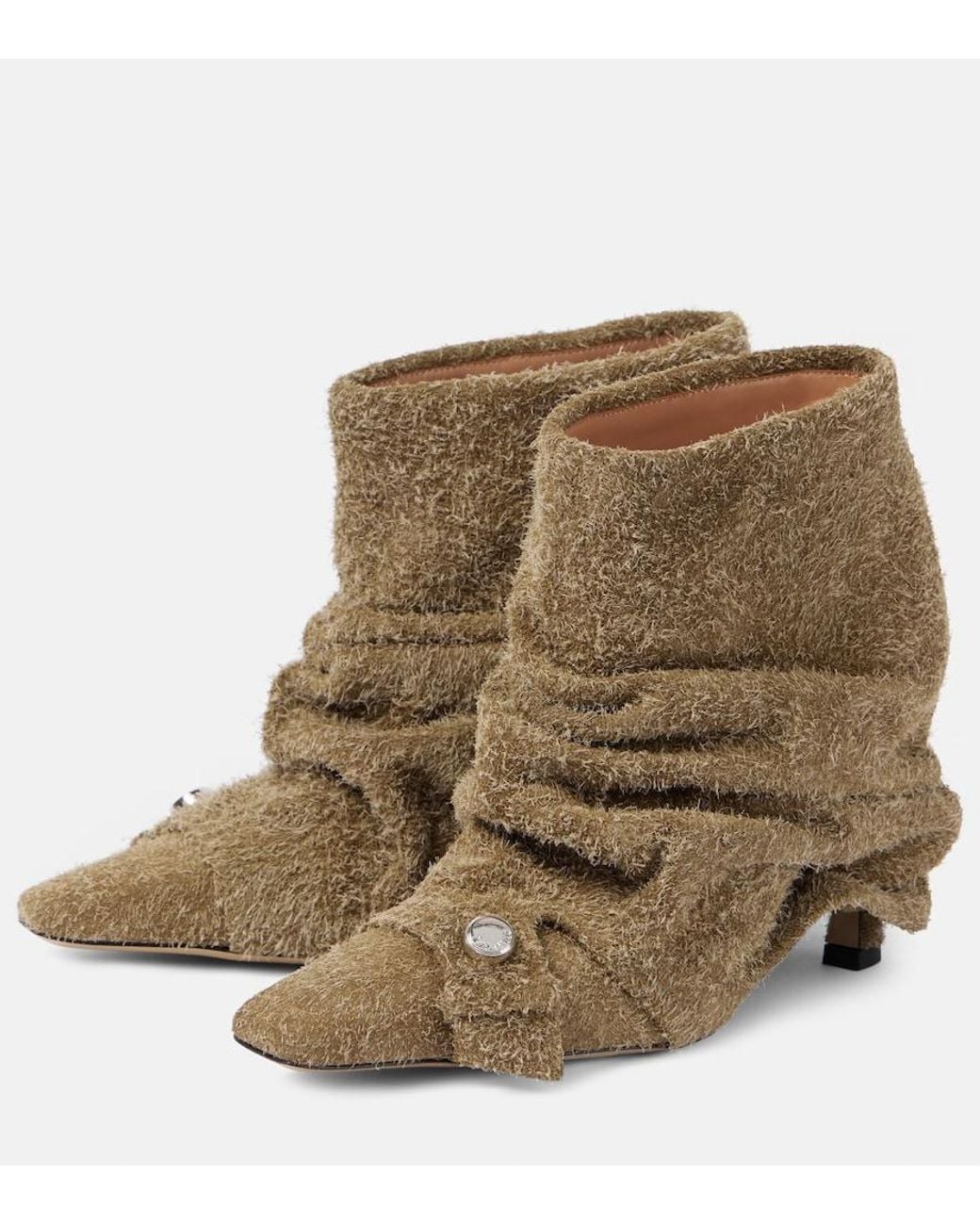 The Attico Brown Heeled Ankle Boots Juno