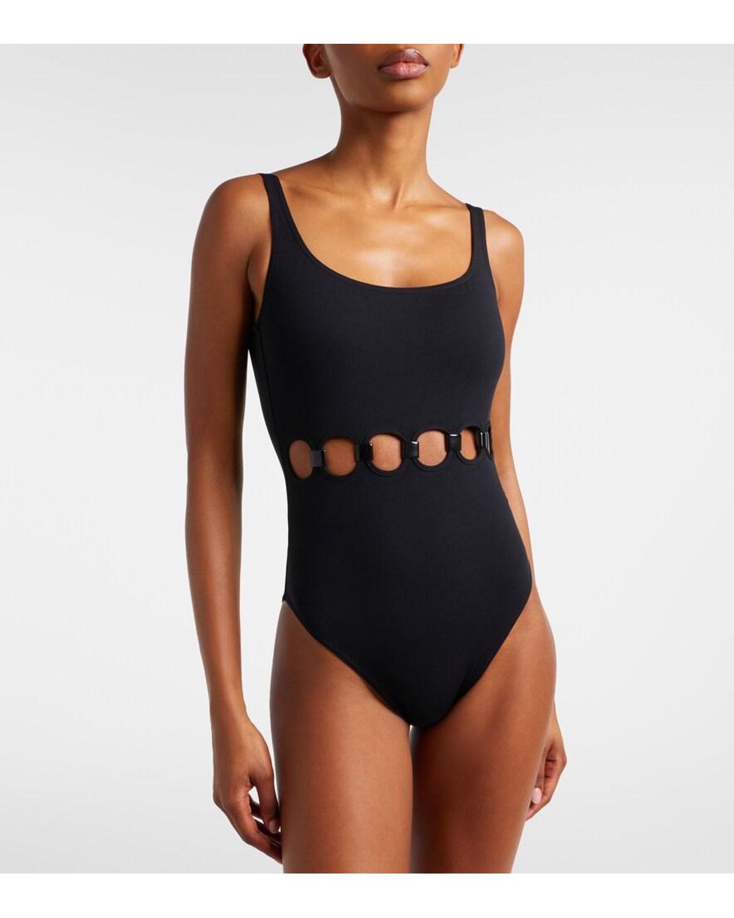 Eres Black Replay Cutout Swimsuit