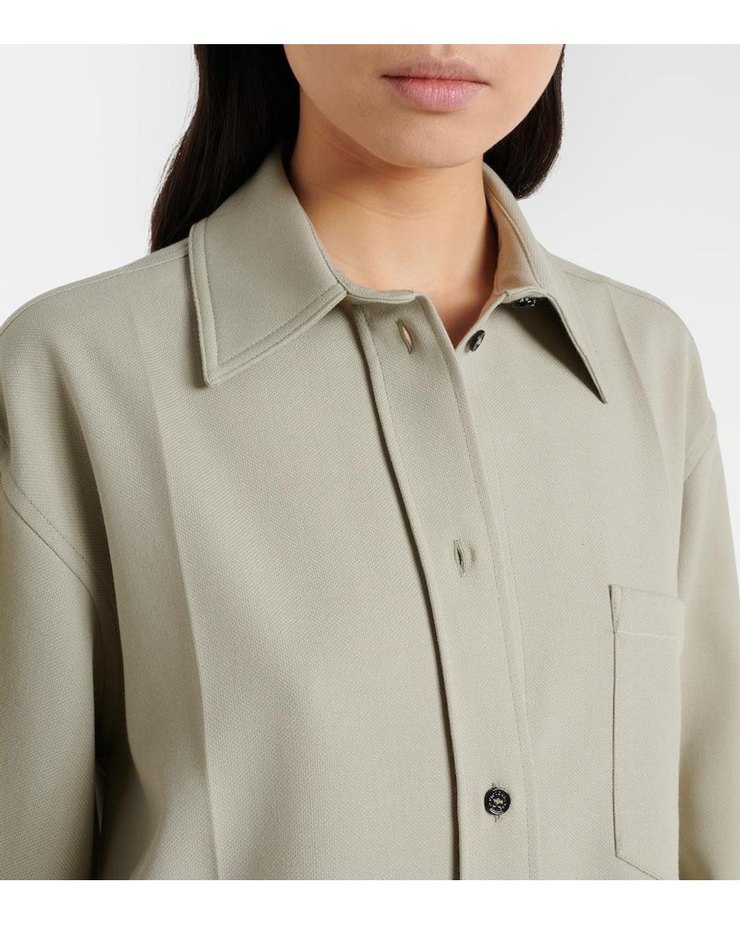 Victoria Beckham White Floral Shirt